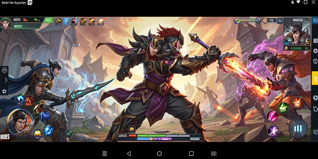 Tampilan seru dari pertandingan MOBA di 8055.