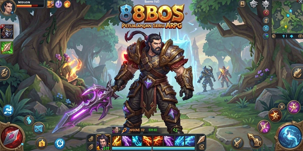 Tampilan gameplay seru dalam dunia ARPG 88BOS.