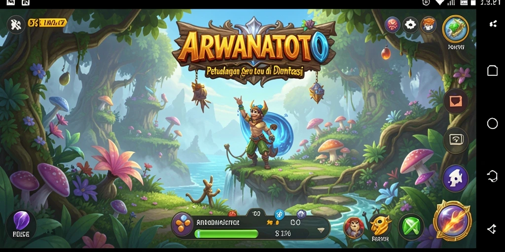 Screenshot gameplay ARWANATOTO yang menampilkan aksi seru di dunia fantasi.