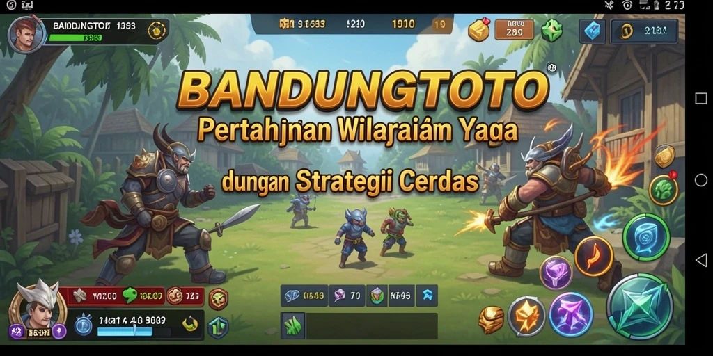 Tampilan gameplay intens dalam BANDUNGTOTO, bertahan dari serangan musuh.