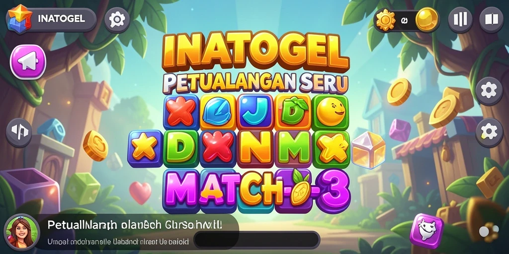 Gameplay seru dengan permata berwarna-warni dalam INATOGEL.