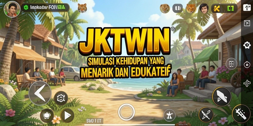 Tangkapan layar JKTWIN menampilkan gameplay simulasi kehidupan yang menarik.