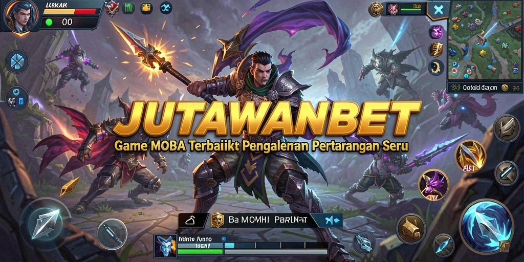 Screenshot utama JUTAWANBET menunjukkan pertarungan seru antara dua tim.