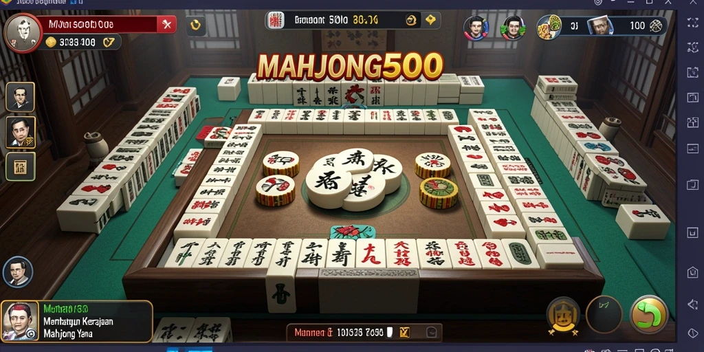 Tampilan gameplay seru MAHJONG500 dengan elemen Tycoon yang menarik.