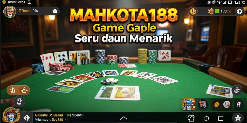 Screenshot gameplay MAHKOTA188 yang seru dalam permainan Gaple.
