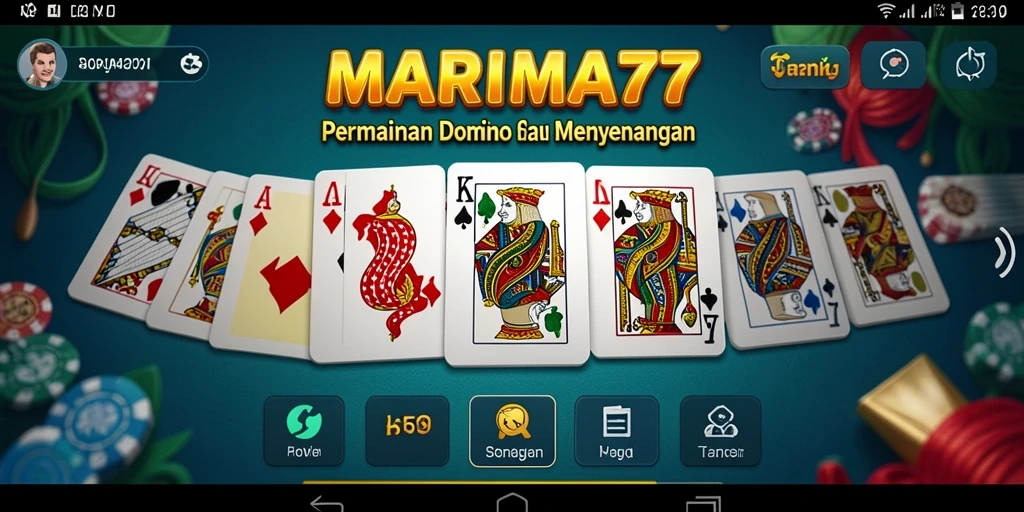 Tampilan menarik dari gameplay domino di MARIMA77.
