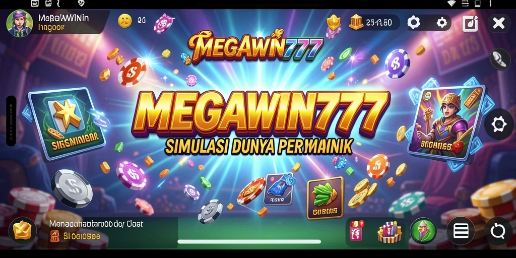 Tampilan gameplay simulasi yang mendebarkan di MEGAWIN777.