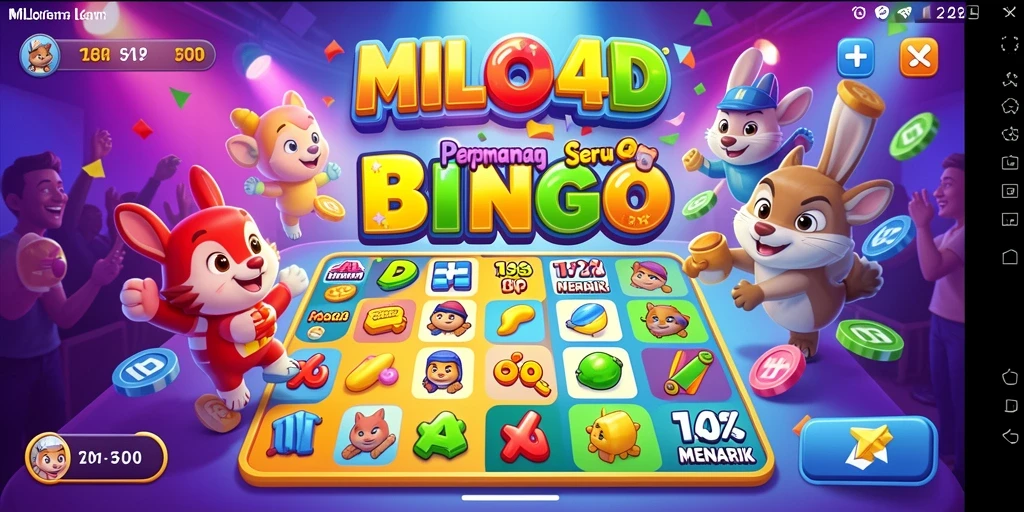 Tampilan gameplay Bingo yang menyenangkan di MILO4D.