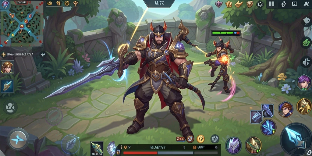 Tampilan gameplay MLBB777 yang memukau dengan interaksi pemain.