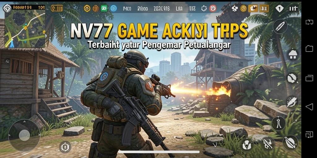 Screenshot gameplay NV77 dengan pertempuran seru di TPS.