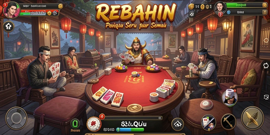 Tampilan seru gameplay QiuQiu di REBAHIN.