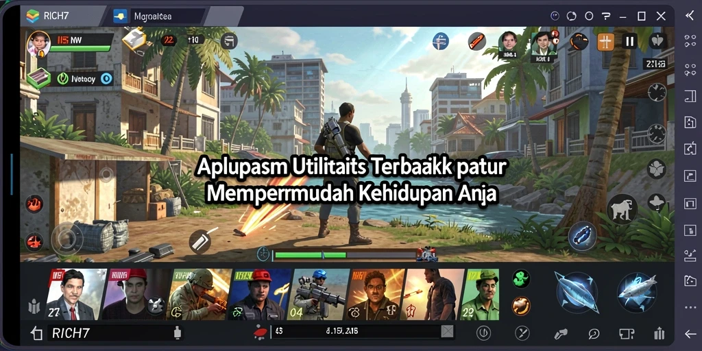 Tampilan utama RICH7 dengan antarmuka yang sederhana dan fungsional.
