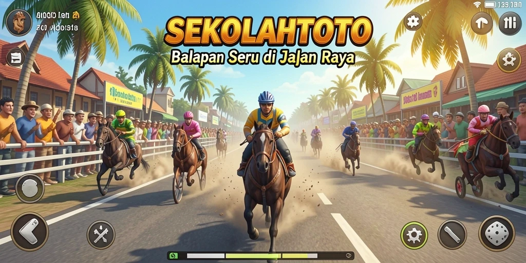Tampilan gameplay balapan seru di SEKOLAHTOTO dengan mobil kustom yang menakjubkan.