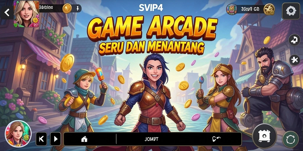 Screenshot SVIP4 menampilkan aksi seru di level yang menantang.