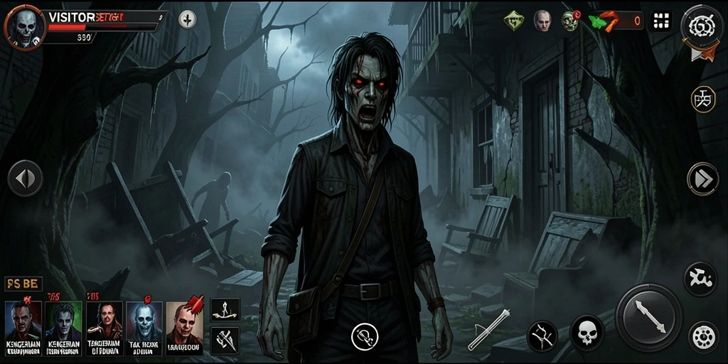 Gameplay menakutkan dalam VISITORBET menunjukkan atmosfer yang mencekam.